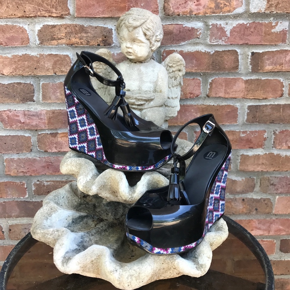 Melissa Black Wedges